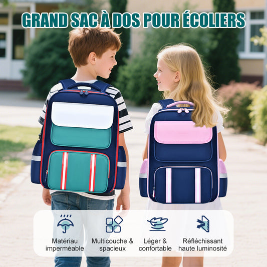 Sac à dos scolaire grande capacité pour élève