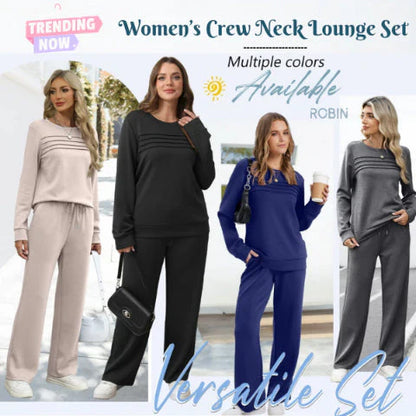 📢📢 60 % de réduction !! ⏰ Ensemble Femme Confort – Haut ras du cou + pantalon à cordon ajustable 👕👖 | Doux, respirant & ultra-polyvalent ✨