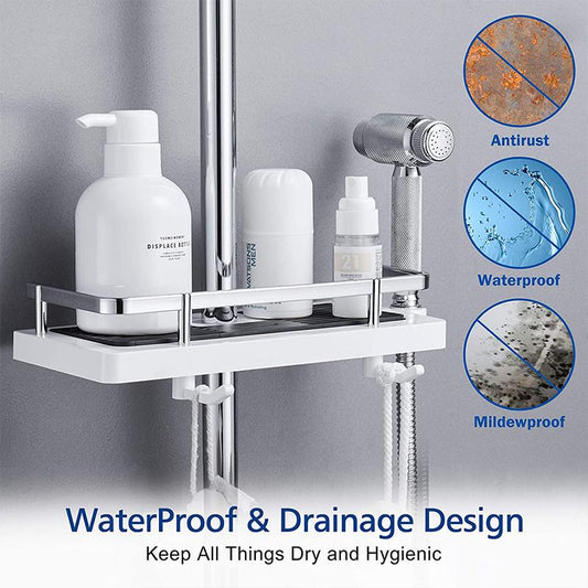 Support de rangement pour douche sur poteau de salle de bain