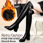 ✨série automne hiver✨bottes en cuir chaudes pour femmes✨avoir l'air mince