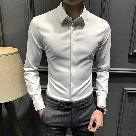 Chemise boutonnée infroissable pour hommes