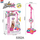 Microphone jouet, machine à karaoké jouet avec lumière, machine à chanter jouet, jouet musical pour enfants, cadeau d'anniversaire pour filles