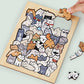 🎅Soldes de Noël 50% de réduction🐱Puzzle en bois représentant un chat aux couleurs Morandi, 135 pièces🎁