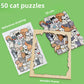 🎅Soldes de Noël 50% de réduction🐱Puzzle en bois représentant un chat aux couleurs Morandi, 135 pièces🎁