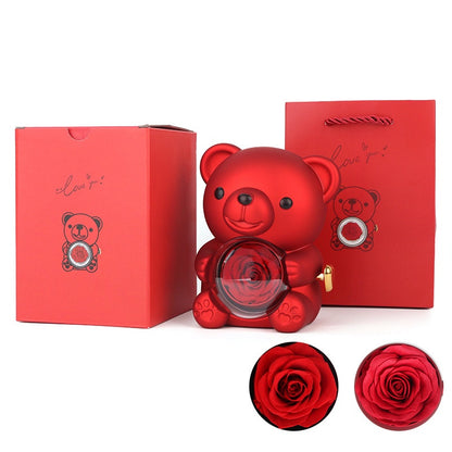 ⏰🌹Soldes surprise pour la Saint-Valentin : 50 % de réduction !!💝Adorable ours en peluche+Rose éternelle🌹+Ours en peluche🧸