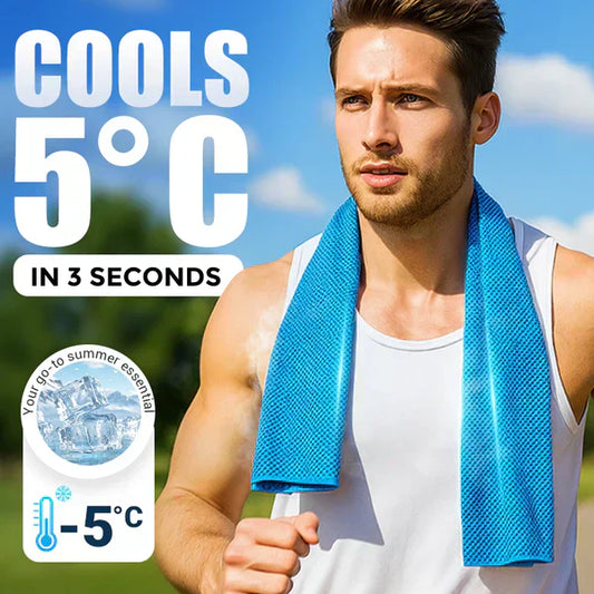 🔥Offre spéciale été ! 1 acheté = 1 offert !⚡Plus de 50 000 vendus !❄️Serviette rafraîchissante anti-transpiration à utiliser partout et à tout moment ! Réutilisable, douce, absorbante et rafraîchissante.