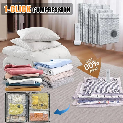 📢📢50 % de réduction !! ⏰ Set de sacs de compression sous vide sans fil pour le voyage