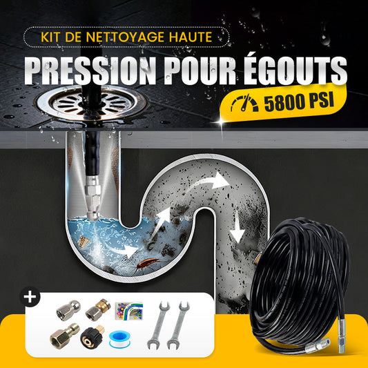 💎 -50% ! 💎 Kit de Nettoyage Haute Pression 5800 PSI – Débouche Canalisations, Éviers & Toilettes en Quelques Secondes ! 🚿⚡