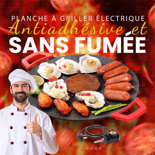 🔥Planche à griller électrique d'intérieur antiadhésive🍳