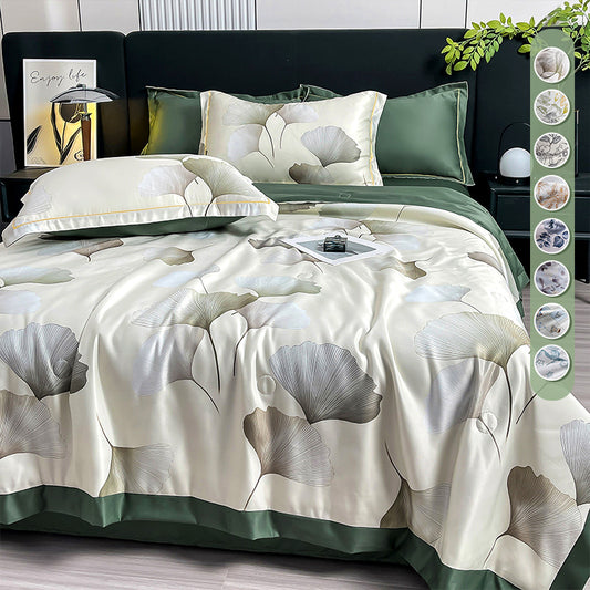 🔥Offre estivale limitée 50% de réduction 🌸Parure de Lit 4 Pièces Florale Fraîche et Respirante