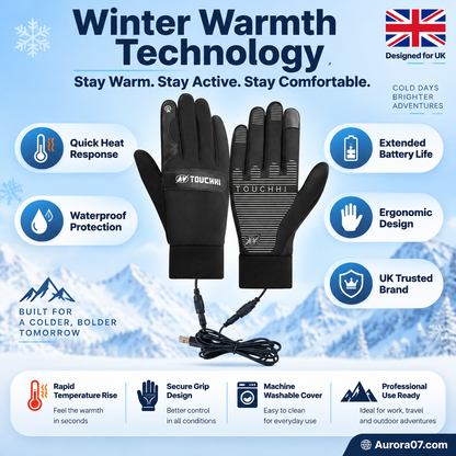 🧤 50% DE RÉDUCTION! ❄️ Gants chauffants électriques – Chaleur durable pour l'extérieur ✨