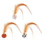 🔥2025 HOT SALE🐱 Boule rebondissante interactive pour chat avec plume