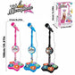 Microphone jouet, machine à karaoké jouet avec lumière, machine à chanter jouet, jouet musical pour enfants, cadeau d'anniversaire pour filles