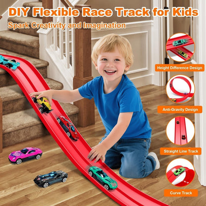 🎄🎁 Cadeau surprise de Noël 2025 : Piste de course flexible à faire soi-même 🚗✨