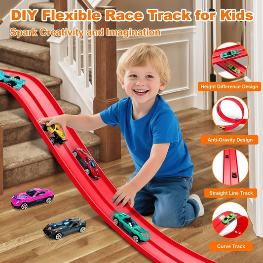 🎄🎁 Cadeau surprise de Noël 2025 : Piste de course flexible à faire soi-même 🚗✨