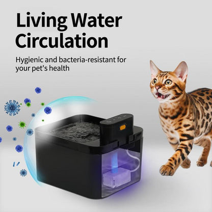 Fontaine automatique pour chats 2,2 L Fontaine à boire pour animaux domestiques fonctionnant sur piles, avec capteur de mouvement, conception sans fil et silencieuse pour chiens et chats #TOP-SÉLECTION