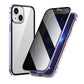 Coque magnétique pour iPhone avec verre de confidentialité et métal