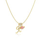 💖Dernier jour : 50 % de réduction ✨ Collier avec pendentif lettre de A à Z et trois breloques🎀