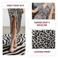 🐆Édition limitée été 🌹 Robe fendue à imprimé léopard et décolleté en V profond, pleine de charme sauvage💃
