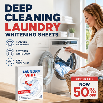 🔥💥 Feuilles de blanchiment pour un nettoyage en profondeur du linge ✨🧺 Feuilles de nettoyage pour le linge : puissantes, éliminent les taches et ravivent les couleurs des tissu