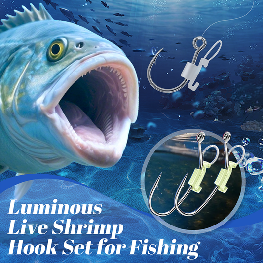 Ensemble d'hameçons lumineux pour la pêche aux crevettes vivantes