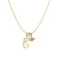 💖Dernier jour : 50 % de réduction ✨ Collier avec pendentif lettre de A à Z et trois breloques🎀