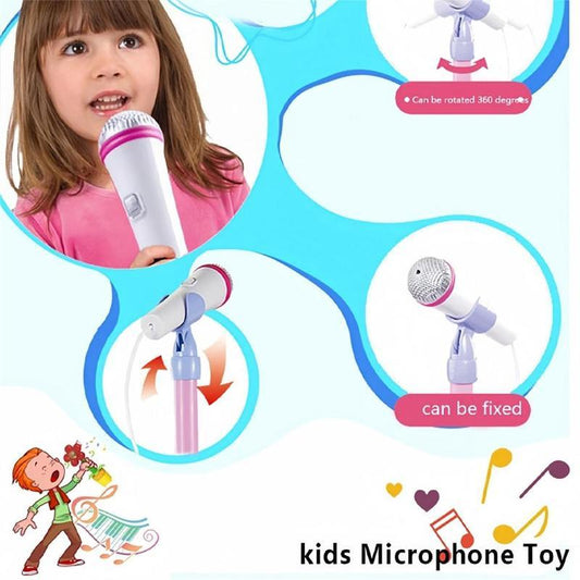 Microphone jouet, machine à karaoké jouet avec lumière, machine à chanter jouet, jouet musical pour enfants, cadeau d'anniversaire pour filles