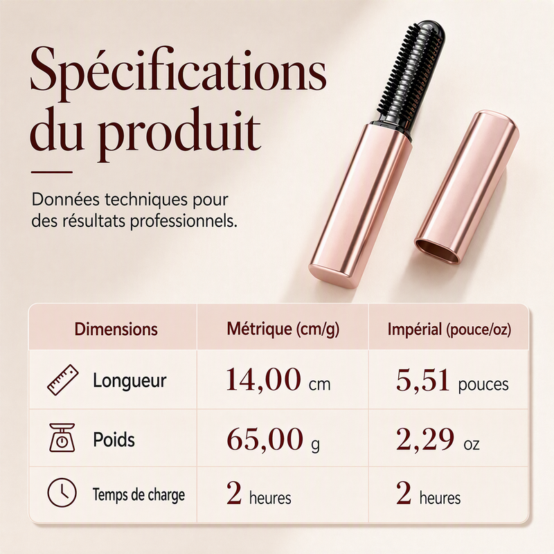 Mini-brosse lissante sans fil chauffante, peigne coiffant portable et rechargeable pour la frange et pour donner du volume
