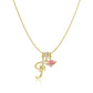 💖Dernier jour : 50 % de réduction ✨ Collier avec pendentif lettre de A à Z et trois breloques🎀