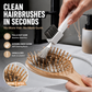 ✨🧹Outil 2-en-1 pour nettoyer les brosses à cheveux💇‍♀️, peigne multi-usage pour retirer les cheveux, avec picots en acier inoxydable et brosse à poils durs