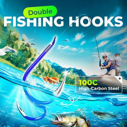 Attrapez plus de poissons dès maintenant ! Des hameçons doubles ultra-tranchants