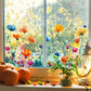 💐Autocollant de fenêtre de bouquet floral coloré🖼️ (coupable à la taille librement)