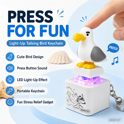 Mes porte-clés électroniques lumineux « Little Bird » à commande vocale : un porte-clés créatif en forme de canard sur lequel on appuie