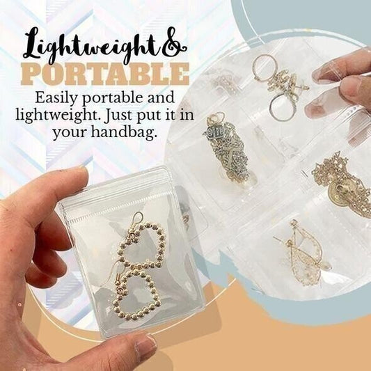 Ensemble de Livre de Rangement Transparent pour Bijoux
