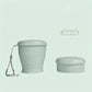 Gobelet de voyage pliable en silicone avec couvercle