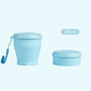 Gobelet de voyage pliable en silicone avec couvercle