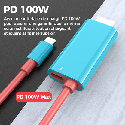 Câble d'Adaptateur USB-C vers HDMI pour Switch
