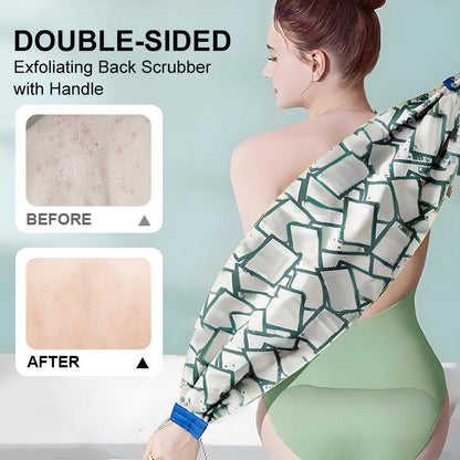 Brosse exfoliante double face pour le dos avec poignée
