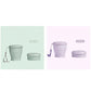 Gobelet de voyage pliable en silicone avec couvercle