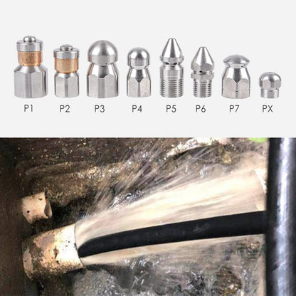 🔩 Buse de Nettoyage pour Égouts en Acier Inoxydable - Élimine les Obstinations et Préviens les Bouchons 💦✨