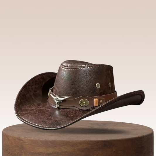 🤠 PROMO LIMITÉE 50% DE RÉDUCTION ! ☀️ Chapeau Cowboy Anti-UV Respirant – Large Visière, Détails Rivets, Taille Unique 🏕️