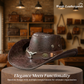 🤠 PROMO LIMITÉE 50% DE RÉDUCTION ! ☀️ Chapeau Cowboy Anti-UV Respirant – Large Visière, Détails Rivets, Taille Unique 🏕️