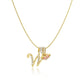💖Dernier jour : 50 % de réduction ✨ Collier avec pendentif lettre de A à Z et trois breloques🎀