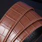 Ceinture de ville en cuir PU pour homme avec boucle automatique