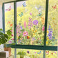 💐Autocollant de fenêtre de bouquet floral coloré🖼️ (coupable à la taille librement)