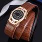Ceinture de ville en cuir PU pour homme avec boucle automatique