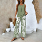 🔥 Hot Sale 50% OFF🌺Ensemble 2 pièces à imprimé tendance pour femmes - Top et pantalon sans manches