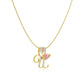 💖Dernier jour : 50 % de réduction ✨ Collier avec pendentif lettre de A à Z et trois breloques🎀