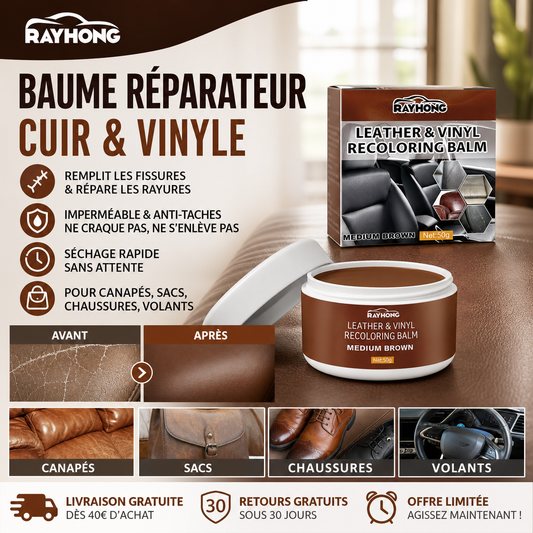 🏆 Deux achetés, un offert ✨ Pâte de réparation pour cuir – Comble les rayures et les marques, redonne de la texture. Disponible en plusieurs couleurs. Sauvez votre canapé préféré ! 💺🛡️