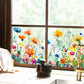 💐Autocollant de fenêtre de bouquet floral coloré🖼️ (coupable à la taille librement)